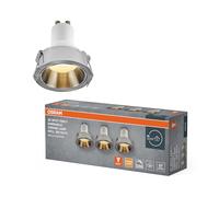 Osram Spot Set PAR11 Spot encastrable LED DIM 3W 827 nickel satiné, 2700K blanc chaud, aluminium, dimmable, lot de 3