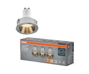 Osram Spot Set PAR11 Spot encastrable LED DIM 3W 827 nickel satiné, 2700K blanc chaud, aluminium, dimmable, lot de 3