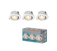 Osram Spot Set Spot LED encastrable CCT IP44 4,9 W Blanc 88 mm, lot de 3 pour salle de bain Click-CCT, 290 lm, 2 700-6 500 K