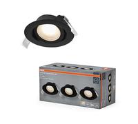 Osram Spot Set Spot LED encastrable CCT réglable noir, lot de 3 spots de plafond à changement de couleur, Click-CCT, 2 700-6 500 K