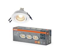 Osram Spot Set Spot LED encastrable DIM 6 W 827 Blanc 85 mm, 500 lm 2 700 K Blanc chaud, IRC ≥ 80, Aluminium dimmable, lot de 3