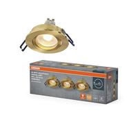 Osram Spot Set Spot LED encastrable DIM 6W Gold 85mm, 500lm 2700K blanc chaud, IRC≥80, aluminium dimmable, lot de 3