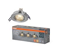 Osram Spot Set Spot LED encastrable DIM Flexible 3,7 W nickel satiné, 2 700 K, aluminium, montage par clic dimmable, lot de 3