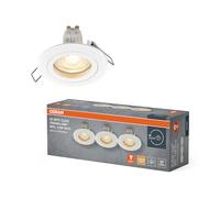 Osram Spot Set Spot LED encastrable GU10 4,5 W White Click, blanc chaud 2700 K, aluminium, installation facile par clic, lot de 3