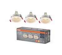 Osram Spot Set Spot LED encastrable GU10 Press 4,5 W Blanc, 400 lm 2700 K Blanc chaud, IRC ≥ 80, acier-plastique, lot de 3