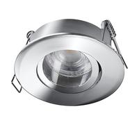 Osram Spot Set Spot LED encastrable IP65 Press 4,5 W Chrome, 320 lm 2700 K Blanc chaud, IRC ≥ 80, convient aux pièces humides, lot de 3