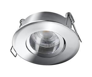 Osram Spot Set Spot LED encastrable IP65 Press 4,5 W Chrome, 320 lm 2700 K Blanc chaud, IRC ≥ 80, convient aux pièces humides, lot de 3