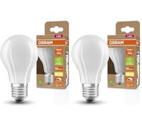 Osram Superstar + Classic A GLFR 75 LED lampe, E27, 57W, 1055LM, 2700K, Lumière blanche chaude, Dimmable, technologie de filament LED, Efficacité énergétique Lot de 2)