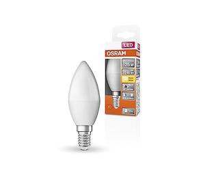 Osram Superstar + Classic B 25 Fr LED lampe, base E14, Mini-Tens Shape, 2,8W, 245LM, 2700K, lumière blanche chaude, teneur en bleu considérablement réduite, charge des yeux inférieure