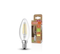 OSRAM Superstar + Classic B Fil 40 LED lampe, E14, Mini-Tens Shape, 2,5 W, 470lm, 2700K, Lumière blanche chaude, technologie de filament LED, Efficacité énergétique Classe B