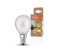 OSRAM Superstar + Classic P GLFR 40 LED LAMP, E14, MiniBall Shape, 2,5W, 470LM, 2700K, Lumière blanche chaude, technologie de filament LED, Efficacité énergétique Classe B