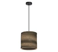 OSRAM Suspension Decor Cardboard Cylinder marron en carton ondulé, E27, 250 mm d