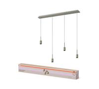 OSRAM Suspension Decor Needle Linear 4xE27, beige, acier, compatible avec ampoule décorative, IP20
