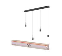 OSRAM Suspension Decor Needle Linear 4xE27, gris foncé, acier, scénarios d'éclairage individuels, câble de 2 m