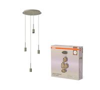 OSRAM Suspension Decor Needle Plate 4xE27, beige, acier, effet vintage, optique haute qualité, IP20