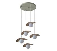 OSRAM Suspension DECOR Pearl 5x G9 Beige, lampe suspendue en feutre, verre et m