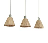 OSRAM Suspension Decor Raffia Linear vert et marron en raphia et métal, E27, lon