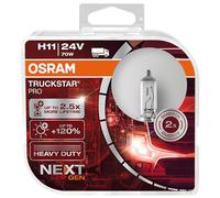 OSRAM TRUCKSTAR PRO H11, +120% plus lumineux, ampoule de phare halogène, 64216TSP-HCB, lampe de camion 24V, duo box (2 lampes)
