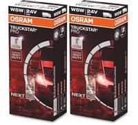 Osram TRUCKSTAR PRO W5W, ampoule de phare halogène, 2845TSP, lampe de camion 24V, étui (10 lampes) (Lot de 2)