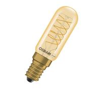 OSRAM Tube LED Vintage 1906 T26 Spiral, 4,8 W, E14, doré, transparent, recommandé pour l'éclairage de buffet, d'affichage, de vitrine et de pièce linéaire