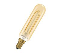 Osram Tube LED Vintage 1906 T28 Filament, 4,8 W, E14, doré, transparent, T28, installation murale, surface de présentation, montage de meubles, éclairage encastré, barre lumineuse