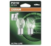 Osram Ultra Life Ampoules Halogène - BA15S - 12V/21W - set de 2 pièces