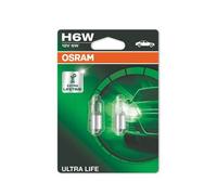 OSRAM ULTRA LIFE H6W, Halogène, Feu de stationnement et de position, 64132ULT-02B, 12V véhicule de tourisme, blister double (2 pièces)