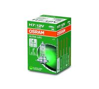 Osram ULTRA LIFE H7, Lampe de phare halogène, 64210ULT, 12V véhicule de tourisme, boîte pliante (1 pièce)