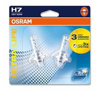 OSRAM ULTRALIFE 2.0 H7 Lampe Halogène 64210ULT-02B 12V Blister Double Set de 2