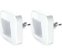 Osram Veilleuse inclinable, capteur de lumière du jour, 3000K, 3lm, 0,2W, plug-and-play, blanche, pour chambres d'enfants et espaces de vie (Lot de 2)