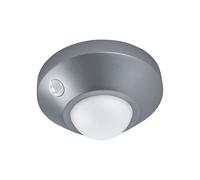 OSRAM Veilleuse/ petite lampe argentée, capteur de lumière, à piles, blanc froi