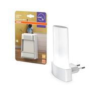 OSRAM Veilleuse Prise, capteur de lumière du jour, blanc chaud 3000K, 0,28W, blanc, indice de protection IP20, pour chambres d'enfants et espaces de vie