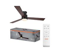 Osram Ventilateur de plafond LED Caju, 48 W, CCT, blanc, IP20, pour l'intérieur, 6 vitesses, commandable via télécommande,
