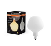 OSRAM Vintage 1906 Big Appest une à intensité variabavec un filament en forme de pomme. Il offre 7,3 W pour 806 lm,E27, verre dépoli, diamètre 135 mm, rendu des couleurs CRI 80, 2700 K, EEK E.