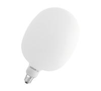 OSRAM Vintage 1906 Balloon est une dimmabavec filament en forme de ballon. Il offre 7,3 W pour 806 lm,E27, verre dépoli, diamètre 170 mm, rendu des couleurs CRI 80, 2700 K, EEK E.