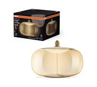 Osram Vintage 1906 Big Elipse est une à intensité variaben plastique avec un filament en forme d'ellipse. Il offre 12 W pour 500 lm,E27, design ambre, diamètre 300 mm, CRI 80, 1800 K.