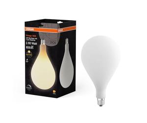 Osram Vintage 1906 Big Grape est une à intensité variabdotée de la technologie LED dans un design à filament décoratif. Il offre 7,3 W pour 806 lm,E27, design dépoli, diamètre 160 mm, CRI 80.