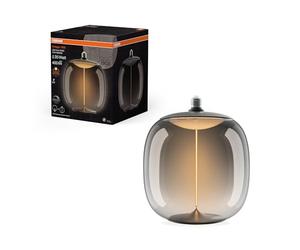 Osram Vintage 1906 Big Oval est une décorative à intensité variaben plastique dotée de la technologie magnétique à filament LED, 12 W, 400 lm,E27, 1800K, design fumé, diamètre 250 mm, CRI 80.