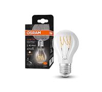 OSRAM Vintage 1906® Classic A Fil LED lampe, E27, forme de piston, clair, 4,8W, 470lm, 2700k, lumière blanche chaude, dimmable, nouveau, filament ultra-cliente, longue durée de vie