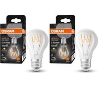 Osram Vintage 1906® Classic A Fil LED lampe, E27, forme de piston, clair, 4,8W, 470lm, 2700k, lumière blanche chaude, dimmable, nouveau, filament ultra-cliente, longue durée de vie (Lot de 2)