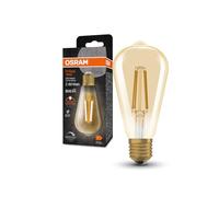 Osram Vintage 1906® Classic Edison FIL 60 LED lamp, E27, dimmable, Edison shape, gold, 7.2W, 806lm, 2400K, reduced warm white light, low consumption, long life (Lot de 6)
