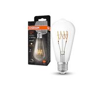 OSRAM Vintage 1906® Classic Edison Fil LED lampe, E27, Clear, 48W, 470lm, 2700K, chaude lumière blanche, dimmable, nouveau, filament ultra-mince, longue durée de vie