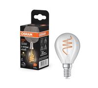 OSRAM Vintage 1906 Classic est une blanc chaud à intensité variaben forme de mini bouavec un filament en spirale. Il propose 4,6 W pour 470 lm,E14, verre transparent, diamètre 45 mm, 2700 K.