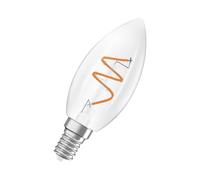 OSRAM Vintage 1906 Classic est une blanc chaud à intensité variaben forme de mini bougie avec un filament en spirale. Il propose 3,1 W, 300 lm,E14, verre transparent, diamètre 35 mm, 2700 K.