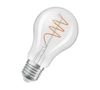 Osram Vintage 1906 Classic est une blanc chaud avec un filament en spiraen forme d'ampouclassique. Il offre 5,9 W pour 806 lm,E27, verre transparent, diamètre 60 mm, 2700 K.