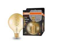Osram Vintage 1906® Classic GLOBE125 FIL 60 LED lamp, E27, dimmable, spherical, gold, 8.4W, 806lm, 2400K, reduced warm white light, low consumption, long life