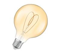 OSRAM Vintage 1906 Globe est une blanc chaud à intensité variaben forme de bouclassique avec filament, 8 W, 806 lm,E27, 1800K, verre doré, diamètre 95 mm, 2200 K, EEK F.