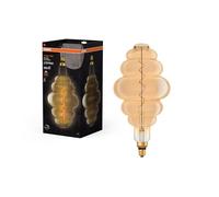 OSRAM Vintage 1906 gold tinted LED lamp, 4.8W, 360lm, beehive shape with 200mm diameter & E27 base, warm white light, dimmable filament, life of up to 15,000 hours