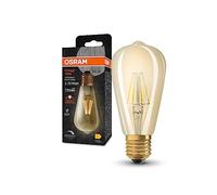 Osram Vintage 1906 Lampe à LED de filament doré en verre Edison, socket E27, 725 lumens, remplacement de 55 W, blanc chaud (2400k), dimmable