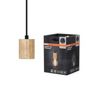 Osram Vintage 1906® pendant light CYLINDER WOOD E27, wood, max. 15W LED, E27 base, indoor pendant light, round canopy, combined with 1906 Vintage lamps, combined with smart lamps